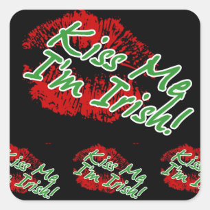 Kus me Ik ben Irish Lips Stickers