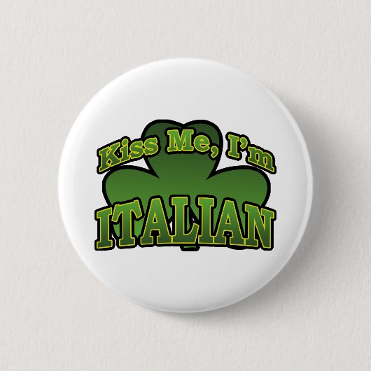 Kus me Ik ben Italiaanse Button (Voorkant)