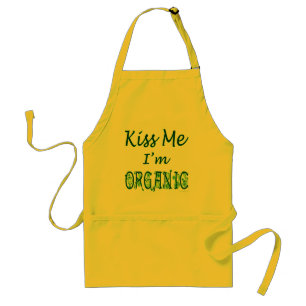 Kus me Ik ben Organic Green Gezegde Apron Standaard Schort