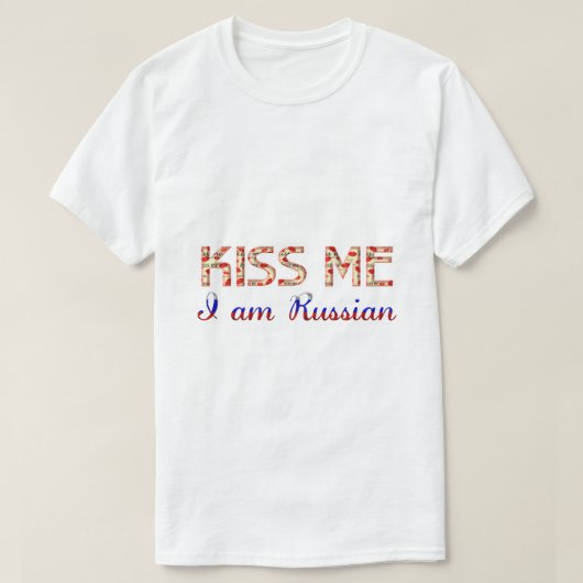 Kus me Ik ben Russisch SchimnypogragragraLand T-shirt (Design voorkant)