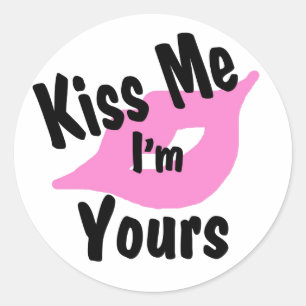 Kus me, ik ben van jou ronde sticker