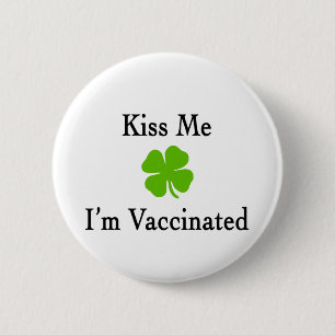 Kus me ik bevaccineerd ronde button 5,7 cm