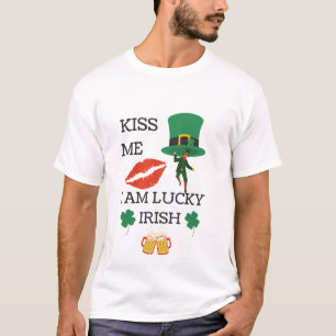 Kus me, ik heb geluk Iers T-shirt