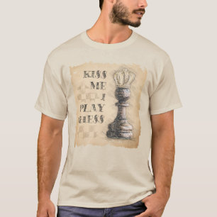 Kus me, ik speel schaak. Pion King. Grappig cadeau T-shirt