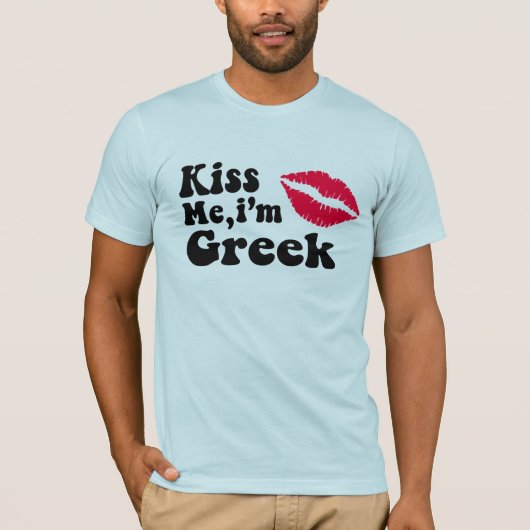 Kus me Im Grieks T-shirt (Voorkant)
