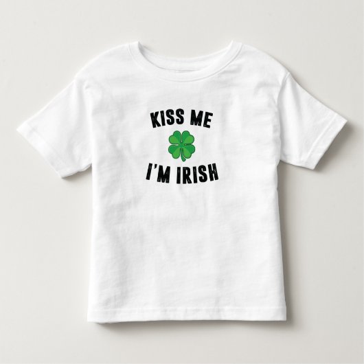 Kus me i'm irish kinder shirts (Voorkant)