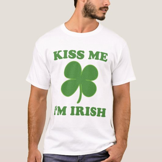 Kus me i'm Irish T-shirt (Voorkant)