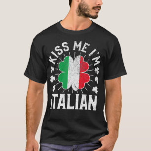 kus me im italiaans grappig st patricks dag i t-shirt