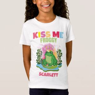 KUS ME KIKKER GEPERSONALISEERDE KLEURRIJKE GRAPPIG T-SHIRT