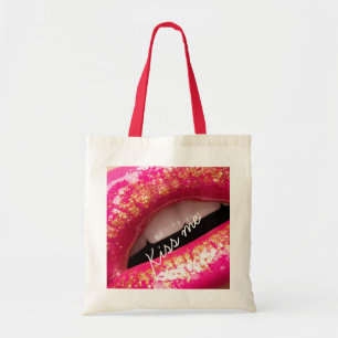 kus me lief lippen lippenstift achtergrond Case-Ma Tote Bag
