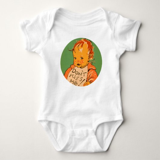 "Kus me niet" Retro Baby Romper (Voorkant)