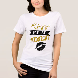 Kus me om middernacht   Nieuwjaar Tri-Blend Shirt