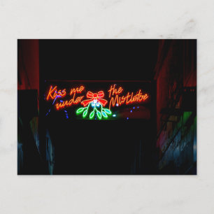 Kus me onder de Mistletoe Briefkaart