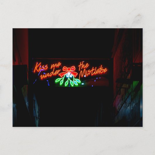 Kus me onder de Mistletoe Briefkaart (Voorkant)