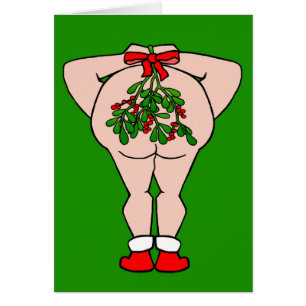 Kus me onder de Mistletoe Holiday Card