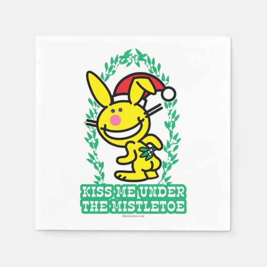 Kus me onder de mistletoe servet (Voorkant)