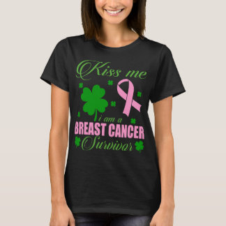 Kus Me Overlevende van Borstkanker St. Patrick Dag T-shirt