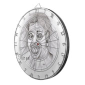 Kus me! Potlood dat zwart-wit Ontwerp trekt Dartbord (Voorkant Rechts)