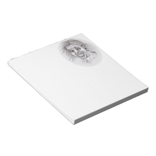 Kus me! Potlood dat zwart-wit Ontwerp trekt Notitieblok (Schuin)