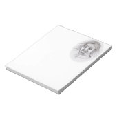 Kus me! Potlood dat zwart-wit Ontwerp trekt Notitieblok (Gedraaid)