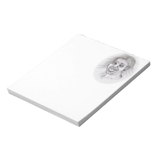 Kus me! Potlood dat zwart-wit Ontwerp trekt Notitieblok (Gedraaid)