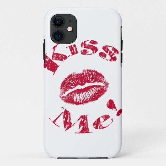 Kus me! Rode lippen Case-Mate iPhone Case (Achterkant)