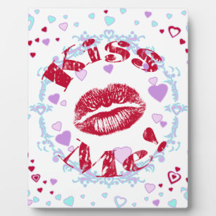 Kus Me! Rode Lippen Met Harten Fotoplaat
