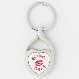 Kus me! Rode lippen Sleutelhanger
