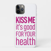 "Kus me" Ronde kussen Case-Mate iPhone Case (Achterkant)