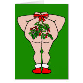 Kus Me under the Mistletoe Holiday Kaart (Voorkant)