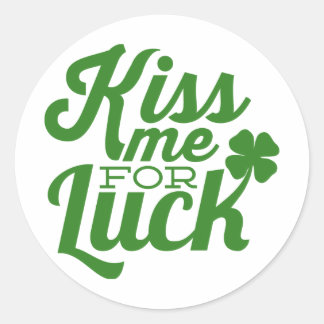 Kus me voor de lok - St. Patrick's Day Ronde Sticker