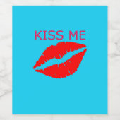 Kus me wijn etiket (Enkel label)