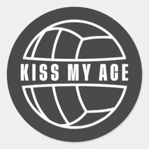 Kus mijn aas ronde sticker