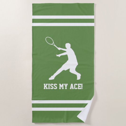 Kus mijn ace grappige handdoek voor tennisspeler (Voorkant)