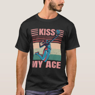 Kus Mijn Ace Vrouw Volleybal Speler Retro T-shirt