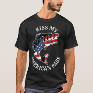 Kus Mijn Amerikaanse Achterwerk - Grappige Visseri T-shirt