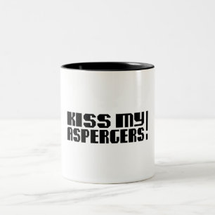 Kus mijn Aspergers! (Autisme-bewustmakingsmaand) Tweekleurige Koffiemok