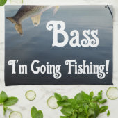 Kus mijn bas Ik ga Gevist Theedoek (Gevouwen)