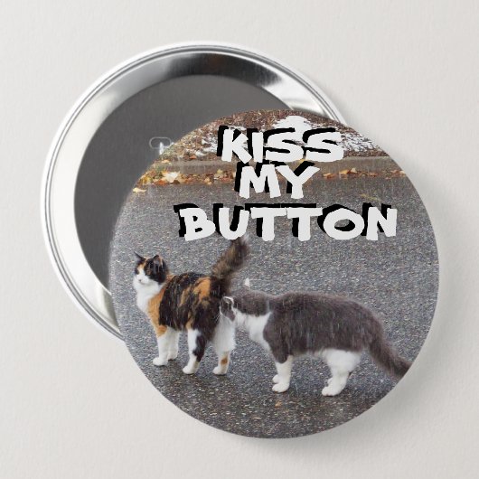 Kus mijn button Cat Meme (Voorkant /achterkant)