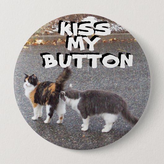 Kus mijn button Cat Meme (Voorkant)