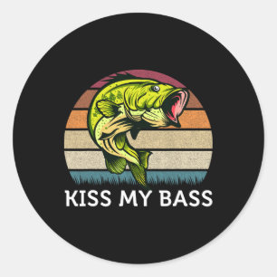 Kus Mijn Byss Schattig Vintage Byss Visontwerp Ronde Sticker