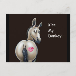 Kus mijn Donkey-postkaarten Briefkaart