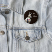 kus mijn ezel ronde button 5,7 cm (In situ)