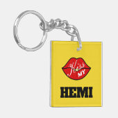 Kus mijn Hemi Power Yellow Jacket Challenger Sleutelhanger (Voorkant Links)