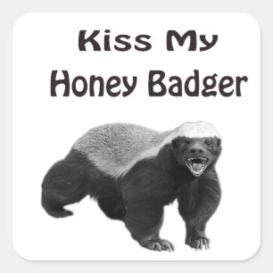 Kus mijn honing das vierkante sticker