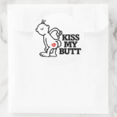 Kus mijn kont ronde sticker (Tas)