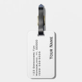 Kus mijn luie Bagagelabel - Monogram! (Achterkant verticaal)