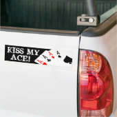 Kus mijn lul! Poker Bumpersticker (Op Truck)