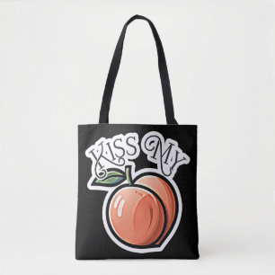 Kus mijn perzik Perziken Grappig fruit Draagtas