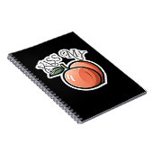 Kus mijn perzik Perziken Grappig Fruit Notitieboek (Rechterzijde)